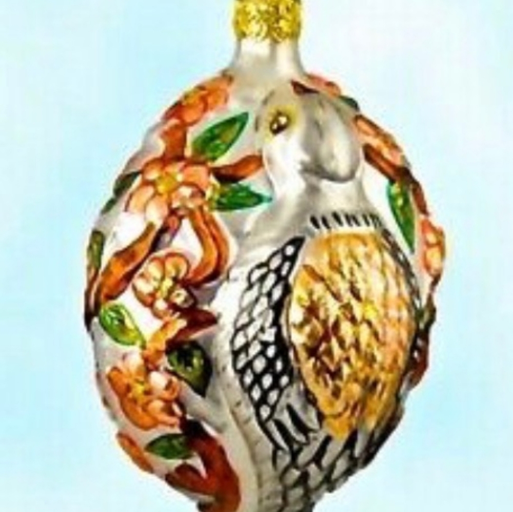 CHRISTOPHER RADCO TWO TURTLE DOVES CHRISTMAS ORNAM